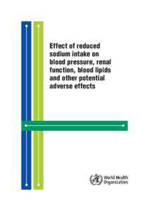 Effect of reduced sodium intake on blood pressure, renal function, blood lipids and other potential adverse effects