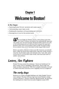 Chapter 1  AL Welcome to Boston! In This Chapter