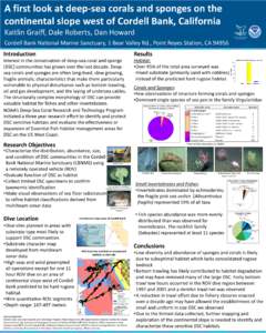 A first look at deep-sea corals and sponges on the continental slope west of Cordell Bank, California Kaitlin Graiff, Dale Roberts, Dan Howard Cordell Bank National Marine Sanctuary, 1 Bear Valley Rd., Point Reyes Statio