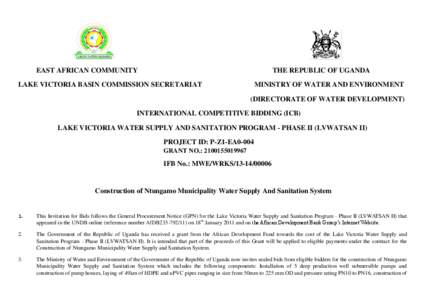 Ntungamo District / Geography of Africa / Water supply / Geography of Uganda / Western Region /  Uganda / Ntungamo