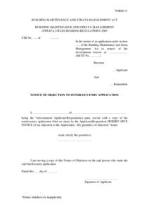 Strata title / Strata SE1 / Patent application / Property / Australian property law / Property law / Real estate