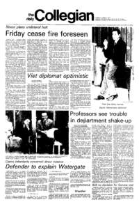 Nixon plans unilateral halt  Friday cease fire fo reseen SAIGON (AP) — President Nixon plans to declare a unilateral Vietnam