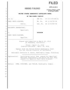 FILED APR[removed]SUSAN M. SPRAUL, CLERK U.S. BKCY. APP. PANEL OF THE NINTH CIRCUIT