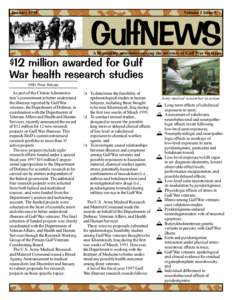 JanuaryVolume 2 Issue 5 GulfNEWS A bi-monthly newsletter serving the interests of Gulf War veterans