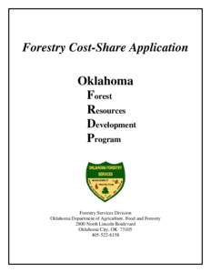 Forestry Cost-Share Application Oklahoma Forest Resources Development Program