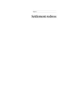 Chapter 7  Settlement redress Settlement redress