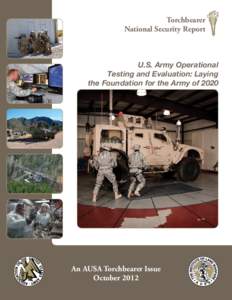 Torchbearer National Security Report U.S. Army Operational Testing and Evaluation: Laying the Foundation for the Army of 2020