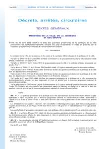 Journal officiel de la République française - N° 106 du 7 mai 2015