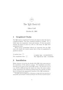 1J²  The TEX Clock 0.3 Oliver Corff October 01, 2001
