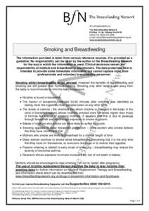 All correspondence to: The Breastfeeding Network PO Box 11126, Paisley PA2 8YB Admin Tel: e-mail:  www.breastfeedingnetwork.org.uk