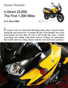 V-Strom DL650: The First 1,000 Miles