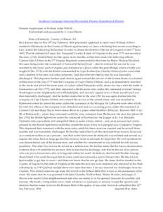 Southern Campaign American Revolution Pension Statements & Rosters Pension Application of W illiam Allen W 8318 Transcribed and annotated by C. Leon Harris State of Kentucky County of M ason S.S. Be it known that on this