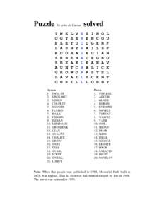 Puzzle   by John de Cuevas   solved