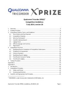    	
   Qualcomm	
  Tricorder	
  XPRIZE1	
   Competition	
  Guidelines	
  