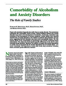 Alcohol Health and Research World Volume 20 Number[removed]Alcoholism and Co-Occurring Disorders