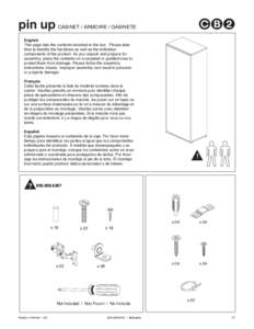 pin up  CABINET / ARMOIRE / GABINETE English This page lists the contents included in the box. Please take