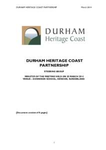 DURHAM HERITAGE COAST PARTNERSHIP  March 2014 DURHAM HERITAGE COAST PARTNERSHIP