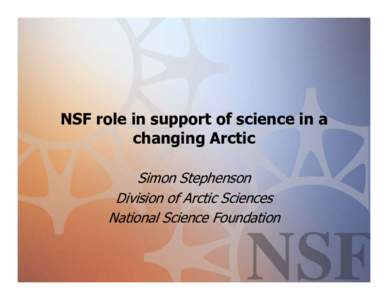Microsoft PowerPoint - Stephenson_Role of NSF.ppt [Compatibility Mode]