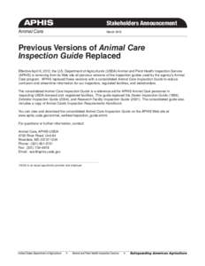 Government / Economy of the United States / Agriculture in the United States / Plant Quarantine Act / Bobby R. Acord / United States Department of Agriculture / Animal and Plant Health Inspection Service / Animal testing