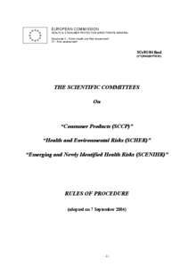 EUROPEAN COMMISSION HEALTH & CONSUMER PROTECTION DIRECTORATE-GENERAL Directorate C - Public Health and Risk Assessment C7 - Risk assessment  SCs[removed]final
