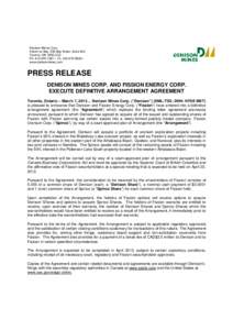 Fission Definitive Agreement