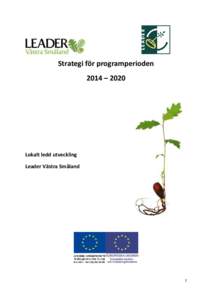 Strategi för programperioden 2014 – 2020 Lokalt ledd utveckling Leader Västra Småland