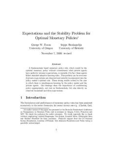 Macroeconomic policy / New classical macroeconomics / Public finance / Rational expectations / Phillips curve / Macroeconomic model / Macroeconomics / Economics / Monetary policy