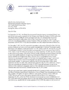 EPA letter to Illinois EPA Director re Chicago Area Waterway System water quality standards - May DD, 2012