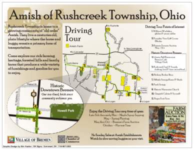 Amish of Rushcreek Township, Ohio to Rushville Driving Tour