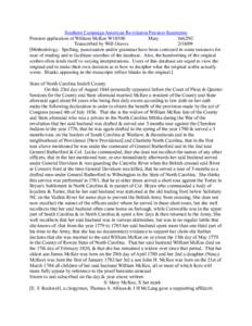 Southern Campaign American Revolution Pension Statements Pension application of William McKee W18500 Mary fn62NC Transcribed by Will Graves[removed]