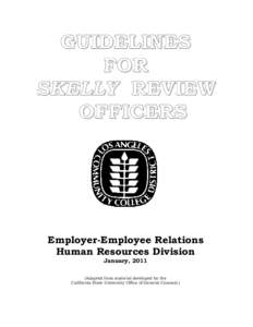 GUIDELINES FOR SKELLY REVIEW OFFICERS  Employer-Employee Relations