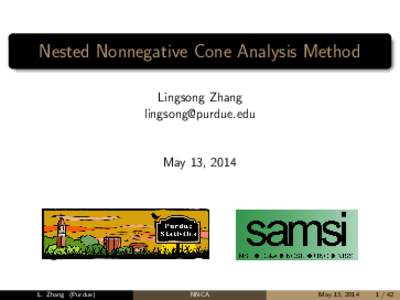 Nested Nonnegative Cone Analysis Method Lingsong Zhang [removed] May 13, 2014
