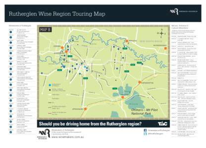 Rutherglen Wine Region Touring Map B C  D