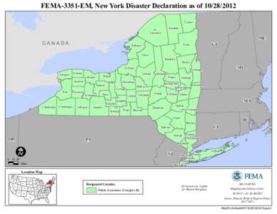 FEMA-3351-EM, New York Disaster Declaration as of[removed]Clinton Franklin St. Lawrence