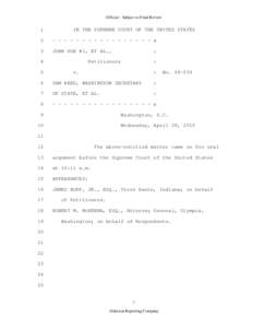 James Bopp / Supreme Court of the United States / Antonin Scalia / John Roberts / Ruth Bader Ginsburg / Sonia Sotomayor / Supreme Court of Pakistan / First Amendment to the United States Constitution / United States courts of appeals / Conservatism in the United States / United States federal courts