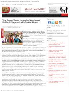 New Report Shows Increasing Numbers of Children Diagnosed with Mental Health … | Mental Health Hub