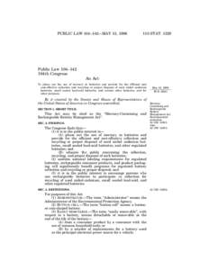 PUBLIC LAW 104–142—MAY 13, [removed]STAT[removed]Public Law 104–142 104th Congress