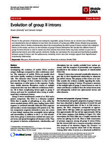 Evolution of group II introns