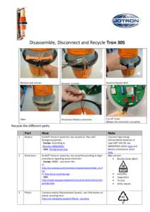 Disassemble, Disconnect and Recycle Tron 30S  Remove seal and pin Remove «U-bolt»