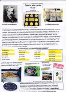 Donald Mackelvie L867-1947 Lamlash Isle of Arran  Pioneering Potato Breeder