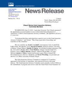 Grain Standards Act / United States Secretary of Agriculture / Government / Iowa / State governments of the United States / Tom Vilsack / Grain Inspection /  Packers and Stockyards Administration / United States Department of Agriculture