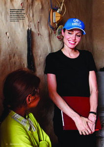 Goodwill Ambassador Angelina Jolie told displaced families in Iraq that she hopes to find them living under better circumstances the next