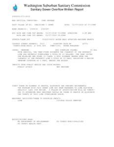 Public health / Sanitary sewer overflow / Sanitary sewer / Washington Suburban Sanitary Commission / Environment / Sewer / Civil engineering / Water pollution / Sewerage / Environmental engineering