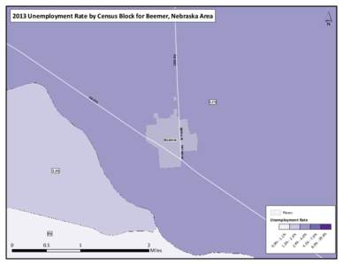 ´  12th Rd 2013 Unemployment Rate by Census Block for Beemer, Nebraska Area