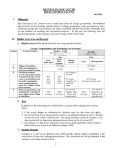 GLEN ELLYN CIVIC CENTER RULES AND REGULATIONS[removed]