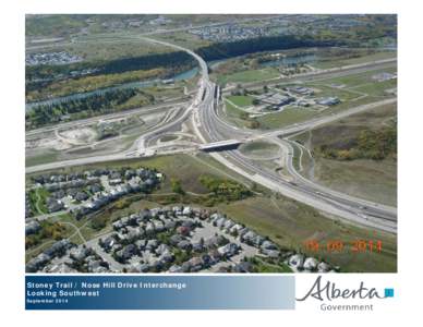Stoney Trail / Nose Hill Drive Interchange Looking Southwest September 2014 