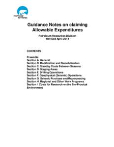 Guidance Notes on claiming Allowable Expenditures - December 2010
