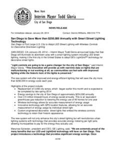 Building engineering / Smart Lighting / Sustainable building / Environmental issues with energy / Energy policy / Street light / San Diego Gas & Electric / San Diego / LED street light / Architecture / Lighting / Light