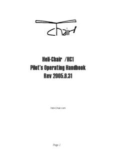 Heli-Chair /HC1 Pilot’s Operating Handbook Rev[removed]