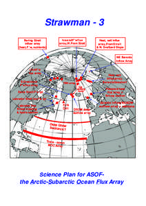 Strawman - 3 Bering Strait inflow array (heat, F ’ w, nutrients)  IceandF’wflux